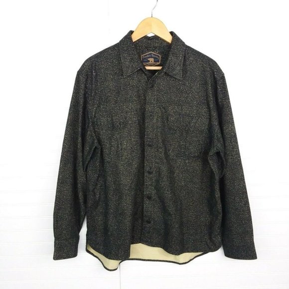 Freedom Foundry Chamois Heather Flannel Button Up Shirt Long Sleeves Size Large - Picture 1 of 9